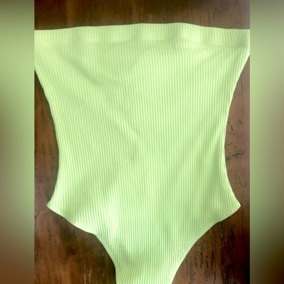 Cotton Candy LA ribbed strapless thong bodysuit NEW with tags size large. Re $39 - Picture 6 of 15